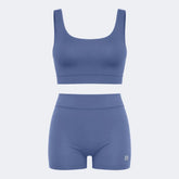 Swim Set Star High Waisted Boss Steel Blue
