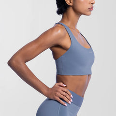 Win Boss Sports Bra Steel Blue