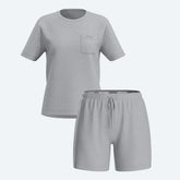 Sleep Set Short Sleeve Heather Grey