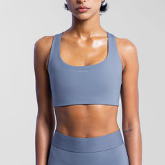 Win Boss Sports Bra Steel Blue